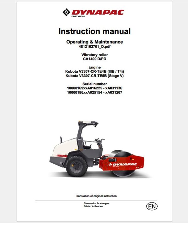 Dynapac Machinery 34.6 GB PDF EN 2022 Part Catalog Operator Maintenance Manual Full DVD 1