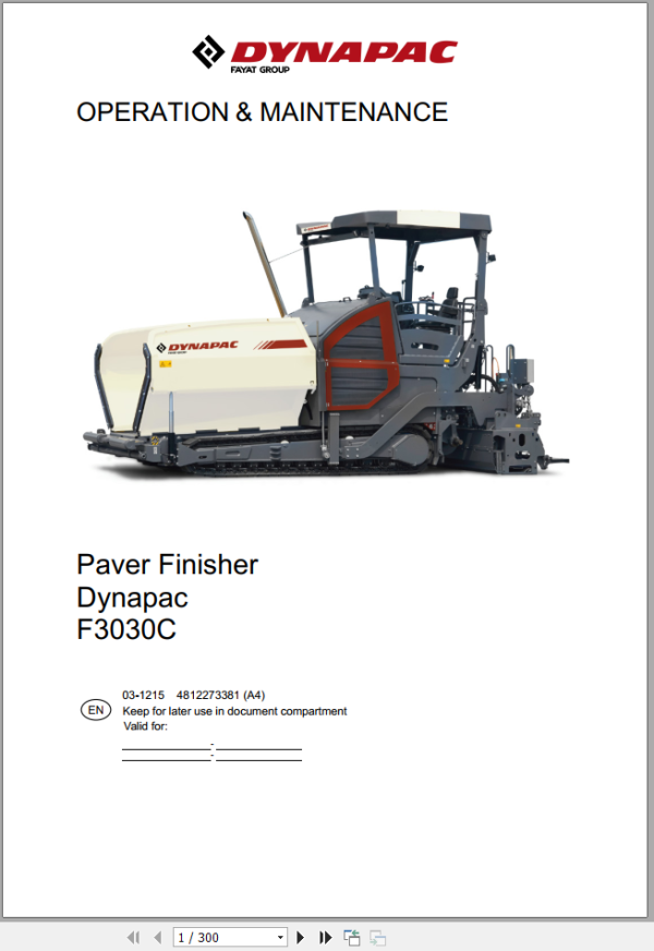 Dynapac Machinery 34.6 GB PDF EN 2022 Part Catalog Operator Maintenance Manual Full DVD 6