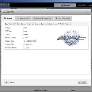 General GMIO Motors Asia Africa EPC 09.2022 Spare Parts Catalog DVD 1