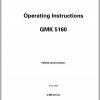 Grove Crane GMK 5160 Parts Catalog Schematics Operation Manual EN DE