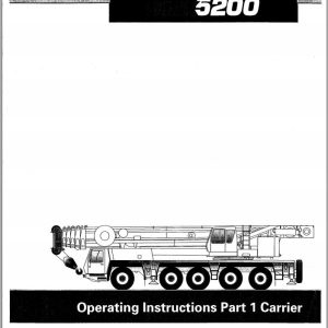 Grove Crane GMK 5200 Parts Catalog Schematics Operation Manual EN DE