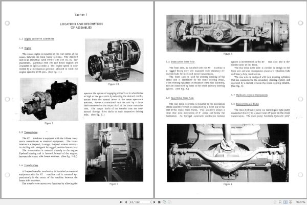 Grove Crane RT38 48 58 Parts Catalog Hydraulic Schematic Operation Manual 1