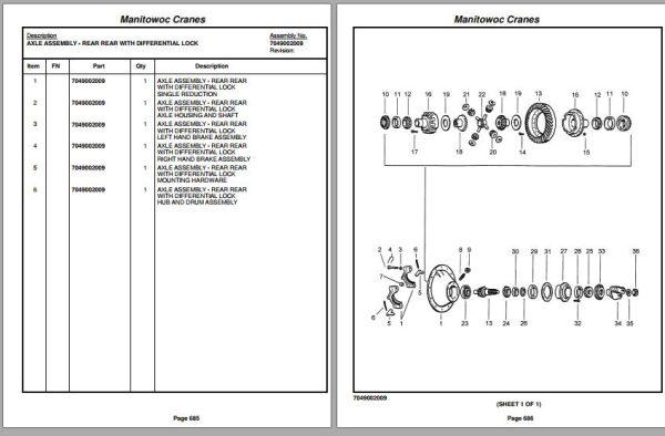 Grove Crane RT870 Parts Catalog and Operator Manual 1