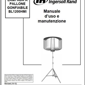 Ingersoll Rand Balloon Light BL1200 Operation and Maintenance Manual 2012 CZ IT