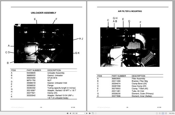 Ingersoll Rand Compressor Module VHP300CMH Parts Manual Operating and Maintenance Manual 2012 2