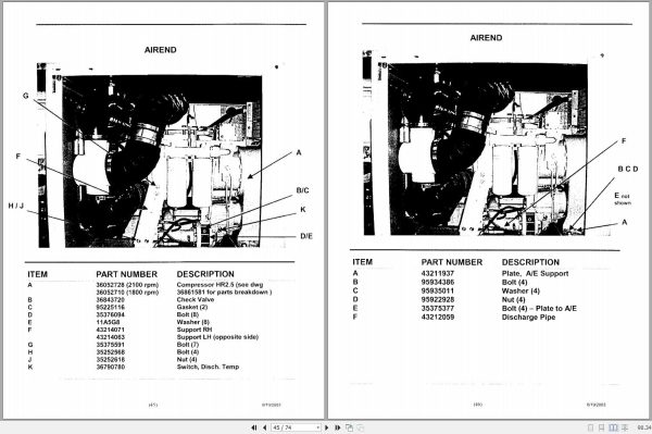 Ingersoll Rand Compressor Module XHP1250CM Parts Manual Operating and Maintenance Manual 2012 1