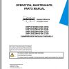 Ingersoll Rand Compressor Module XHP1250CMH Parts Manual Operating and Maintenance Manual 2012 1