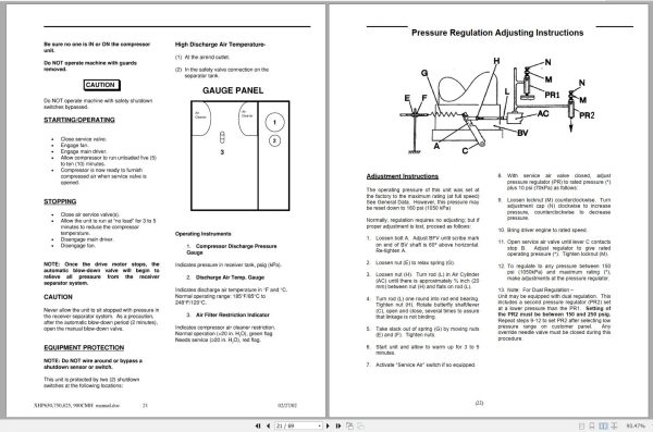 Ingersoll Rand Compressor Module XHP650CMH Parts Manual Operating and Maintenance Manual 2012 2