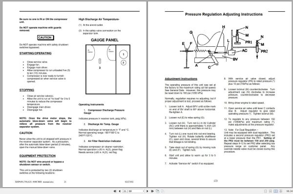 Ingersoll Rand Compressor Module XHP750CMH Parts Manual Operating and Maintenance Manual 2012 2