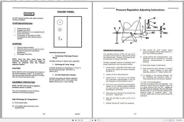Ingersoll Rand Compressor Module XHP825CM Parts Manual Operating and Maintenance Manual 2012 2