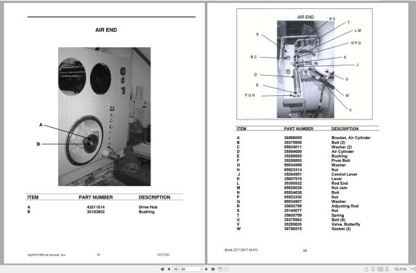 Ingersoll Rand Compressor Module XHP825CMH Parts Manual Operating and Maintenance Manual 2012 2