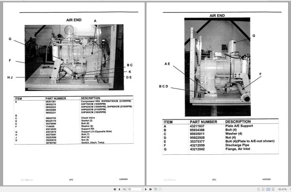 Ingersoll Rand Compressor Module XHP900CM Parts Manual Operating and Maintenance Manual 2012 2