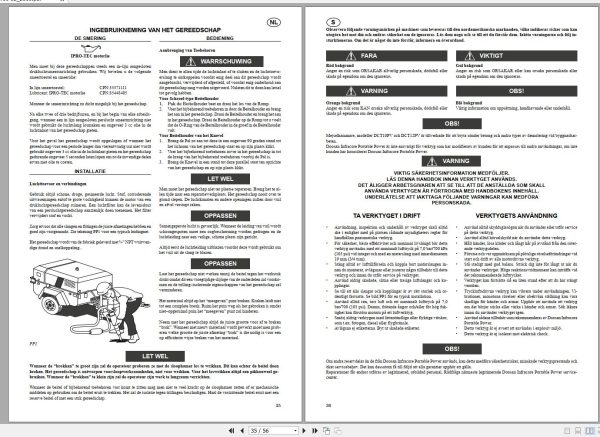 Ingersoll Rand Construction Tool DCT12PV Operation and Maintenance Manual 2012 1