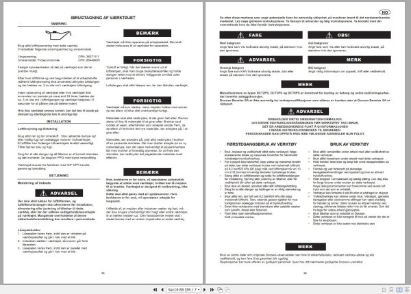 Ingersoll Rand Construction Tool DCT5PS Operation and Maintenance Manual 2013 1