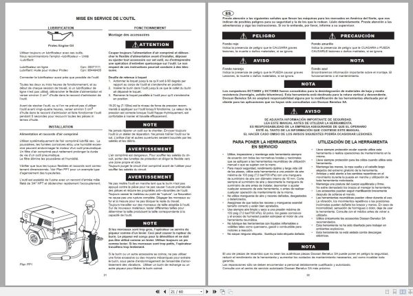 Ingersoll Rand Construction Tool IR30BV IR30BS Parts Manual Operation and Maintenance Manual 2013 1