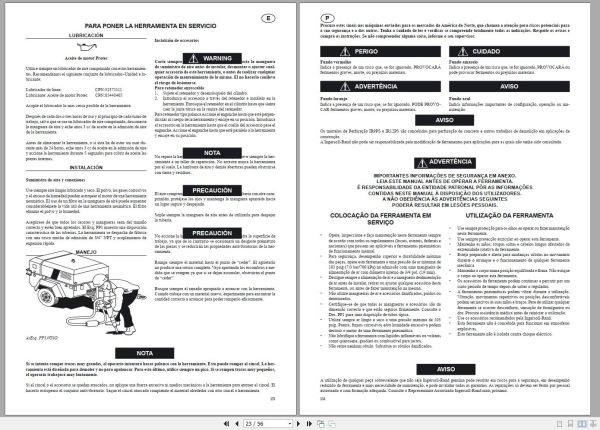 Ingersoll Rand Construction Tool IR9PS Operation and Maintenance Manual 2013 1