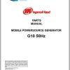 Ingersoll Rand Generator G10 Parts Manual 2013