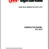 Ingersoll Rand Generator G11 Parts Manual 2013