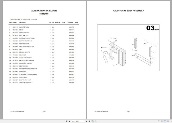 Ingersoll Rand Generator G11 Parts Manual 2013 2