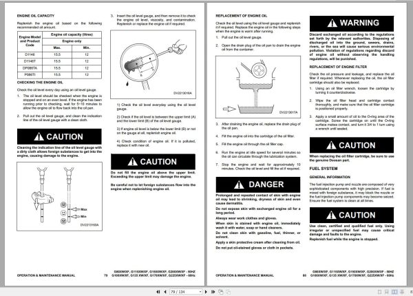 Ingersoll Rand Generator G135 XW XF Operation and Maintenance Manual 2019 1