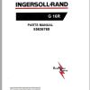 Ingersoll Rand Generator G16 Parts Manual 2013