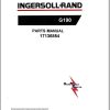 Ingersoll Rand Generator G190 Parts Manual 2013