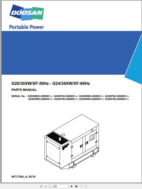 Ingersoll Rand Generator G24 Parts Manual 2018