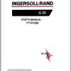 Ingersoll Rand Generator G25 Parts Manual 2013