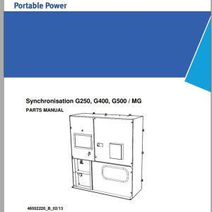 Ingersoll Rand Generator G250 Parts Manual 2013