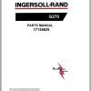 Ingersoll Rand Generator G270 Parts Manual 2013 1