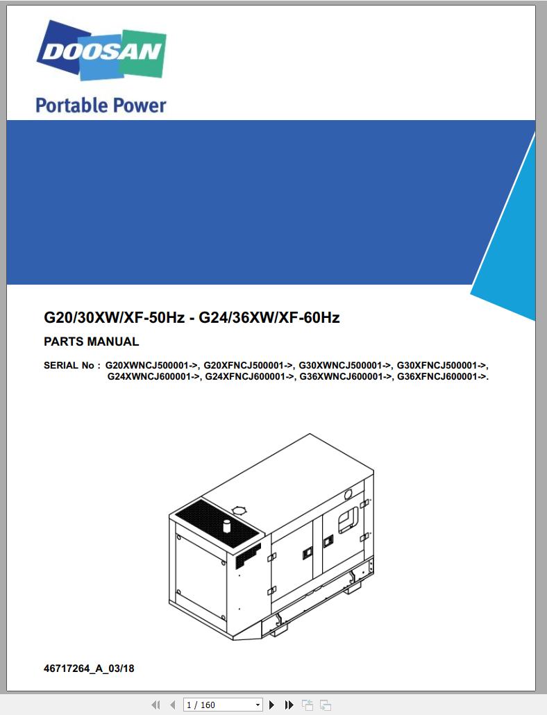 Ingersoll Rand Generator G36 Parts Manual 2018 1
