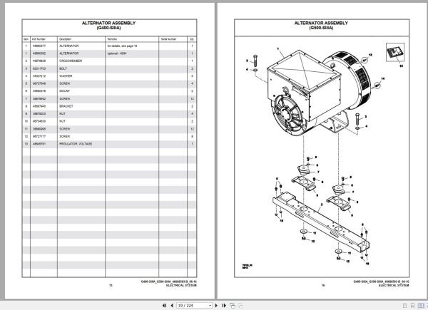 Ingersoll Rand Generator G400 Parts Manual 2017 2