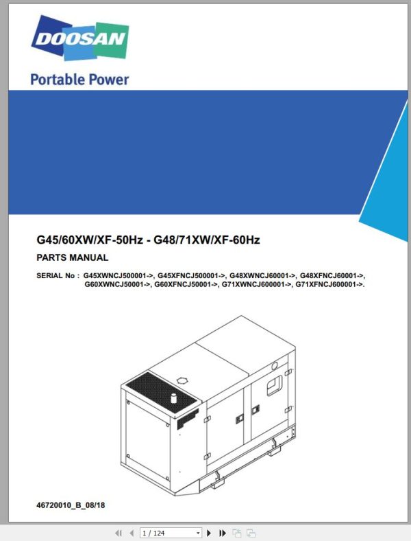 Ingersoll Rand Generator G60 Parts Manual 2018 1