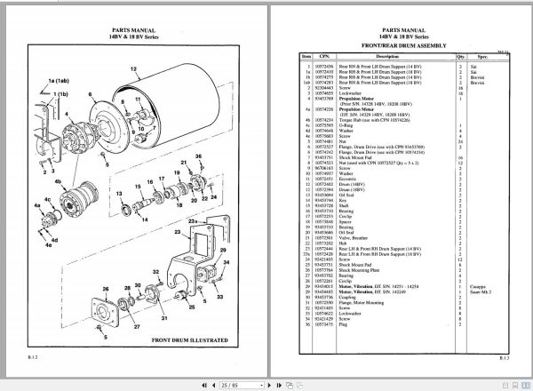 Ingersoll Rand Light Compaction 14 BS BV Parts Manual Operating and Maintenance Manual 2012 1