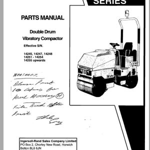 Ingersoll Rand Light Compaction 14 BS BV Series Parts Manual Operating and Maintenance Manual 2013