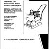 Ingersoll Rand Light Compaction BX 12 Operating Maintenance Manual 2012