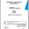 Ingersoll Rand Light Compaction BX 6 Parts Manual Operating and Maintenance Manual 2013 1