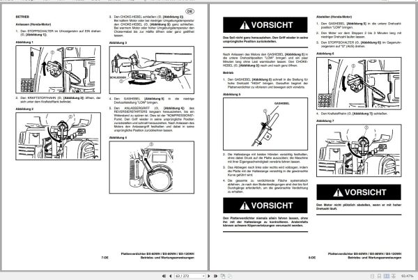 Ingersoll Rand Light Compaction BX 80WH Operating Maintenance Manual 2012 1