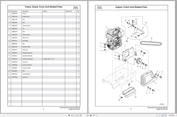 Ingersoll Rand Light Compaction BXR 100H Parts Manual 2013 1
