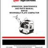 Ingersoll Rand Light Compaction BXR 60 Parts Manual Operating and Maintenance Manual 2013