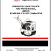 Ingersoll Rand Light Compaction BXR 70 Parts Manual Operating and Maintenance Manual 2013