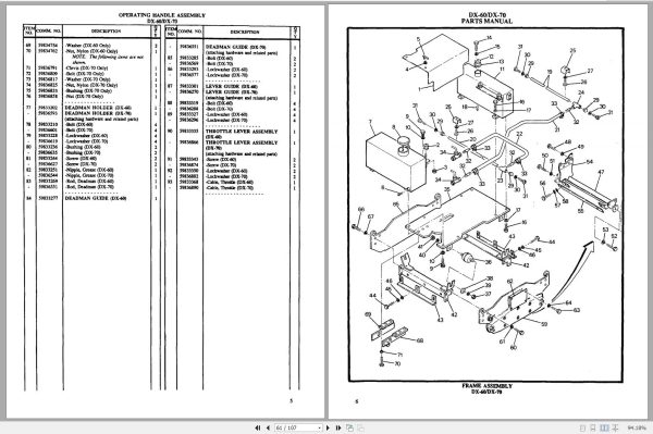Ingersoll Rand Light Compaction DX 60 Parts Manual Operating and Maintenance Manual 2013 1