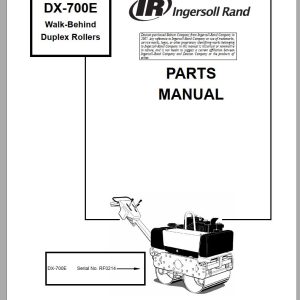 Ingersoll Rand Light Compaction DX 700E Parts Manual 2013