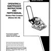 Ingersoll Rand Light Compaction HX35 Parts Manual Operating and Maintenance Manual 2013