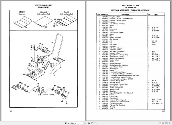 Ingersoll Rand Light Compaction HX40 Parts Manual Operating and Maintenance Manual 2013 1