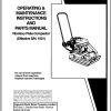 Ingersoll Rand Light Compaction HX55 Parts Manual Operating and Maintenance Manual 2012