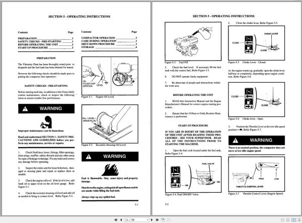 Ingersoll Rand Light Compaction HX55 Parts Manual Operating and Maintenance Manual 2012 1