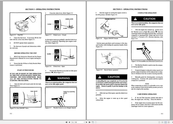 Ingersoll Rand Light Compaction HXR40 Parts Manual Operating and Maintenance Manual 2013 1