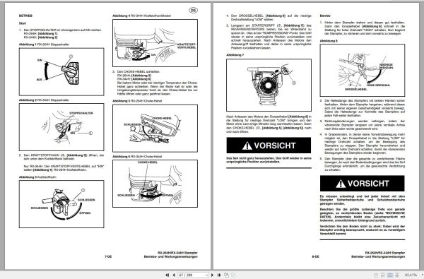 Ingersoll Rand Light Compaction RX 264H Operating Maintenance Manual 2012 1