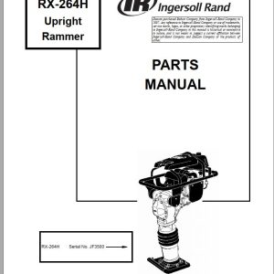 Ingersoll Rand Light Compaction RX 264H Parts Manual 2013